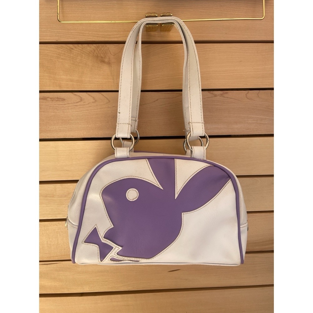 Vintage Playboy Bunny Hand Bag Purse Rare Purple White Y2K Baddie